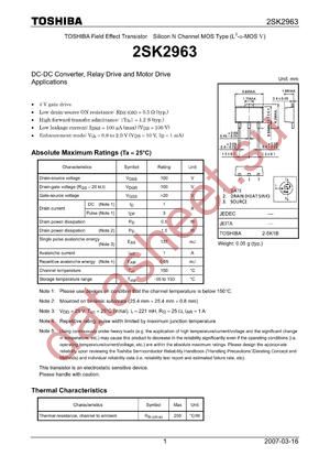 2SK2963_07 datasheet  