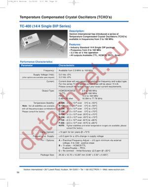 TC-400-CAF-256A20.48 datasheet  