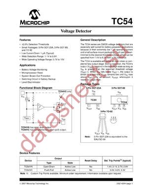 TC54VC1402EZB713 datasheet  