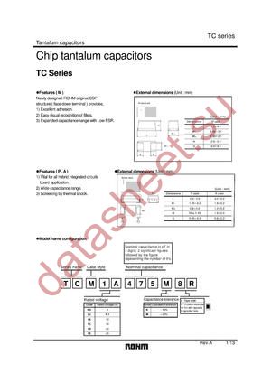 TCA0J106K datasheet  