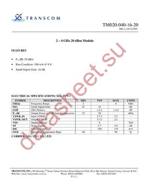 TM020-040-16-20 datasheet  