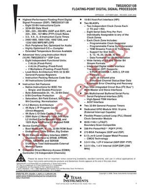 TMP320C6713BGDP167 datasheet  