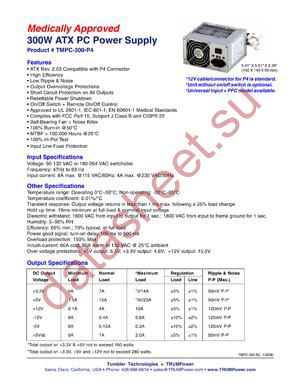 TMPC-300-P4 datasheet  