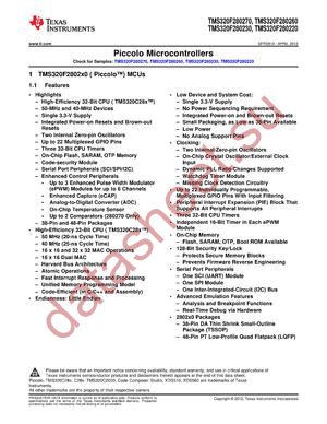 TMS320F280270 datasheet  