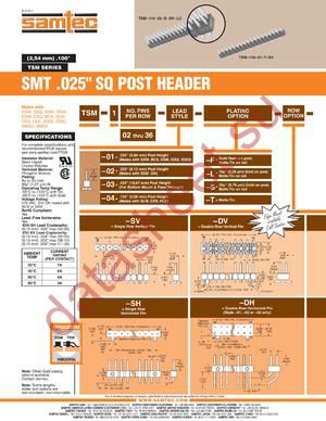 TSM-135-01-F-DH datasheet  