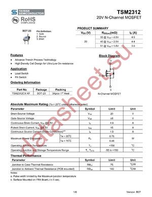 TSM2312_08 datasheet  