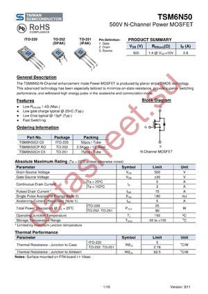 TSM6N50CIC0 datasheet  