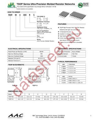 TSOP08C1003AE datasheet  