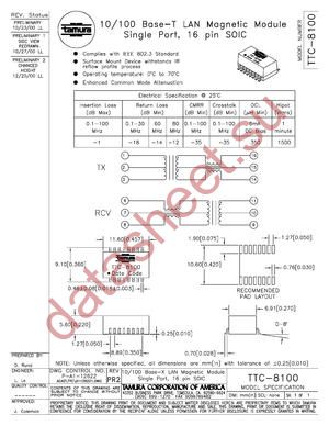 TTC-8100 datasheet  