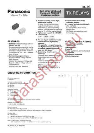 TX2SA-12V datasheet  