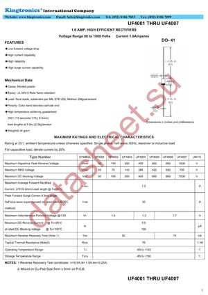 UF4001-UF4007 datasheet  