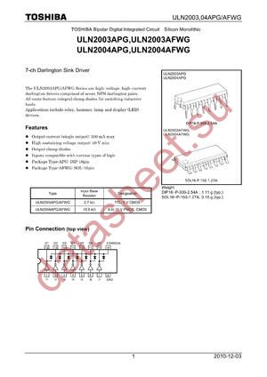 ULN2003AFWG datasheet  