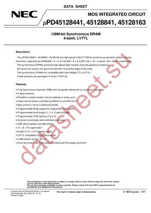 UPD45128841G5-A10B-9JF datasheet  