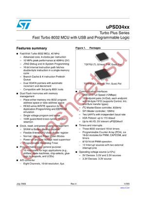 UPSD3454E-40T6T datasheet  