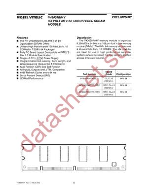 V43658R04VXTG-10PC datasheet  