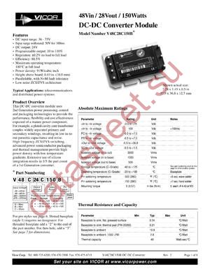 V48A28C150B datasheet  