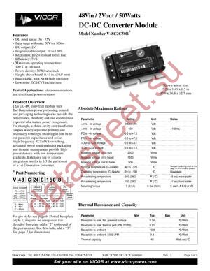 V48A2C50B datasheet  