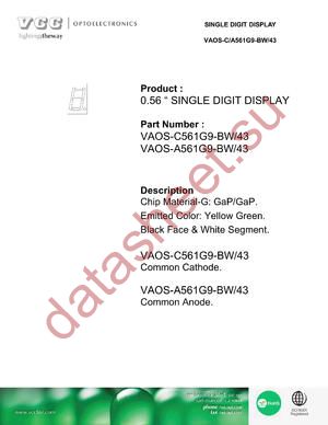 VAOS-C561G9-BW datasheet  