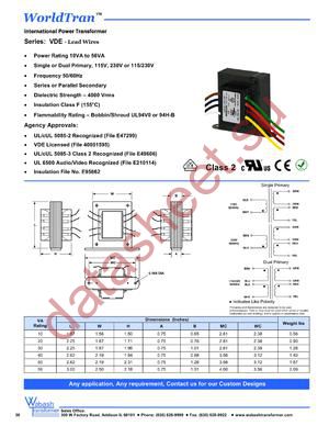 VDE1-10L-10 datasheet  