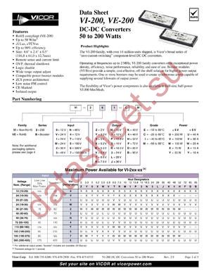 VE-20X-EW datasheet  