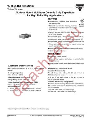 VJ0805A1R8DXJAC68 datasheet  