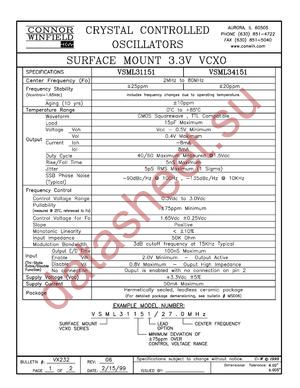 VSML34151-27.0M datasheet  