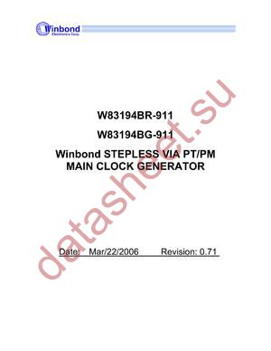 W83194BG-911 datasheet  