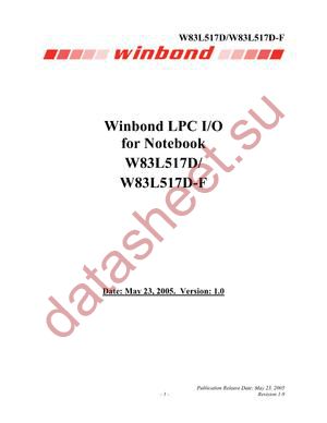 W83L517D/W83L517D-F datasheet  