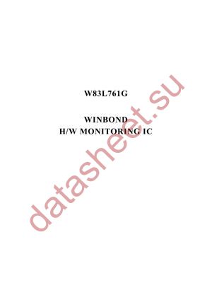 W83L761G datasheet  