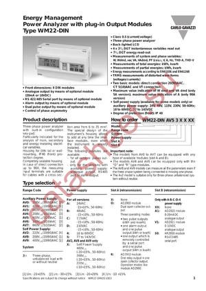 WM22-DINAV7BOA1 datasheet  