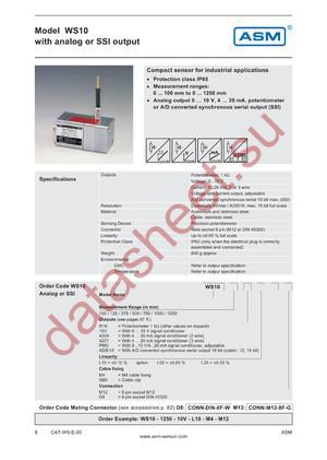 WS10-WS1000-R1K-L05-M4 datasheet  