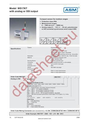 WS17KT-10000-PMU-L25 datasheet  