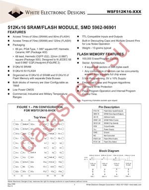 WSF512K16-39H2C datasheet  