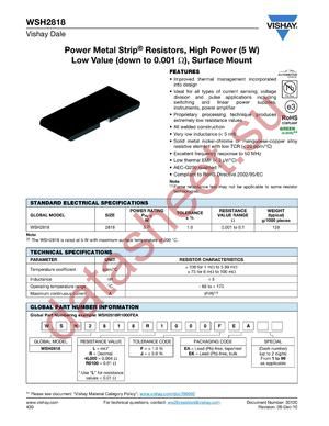 WSH2818_13 datasheet  