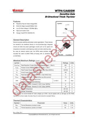 WTPA12A60SW datasheet  