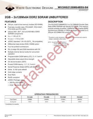 WV3HG2128M64EEU806D4SG datasheet  