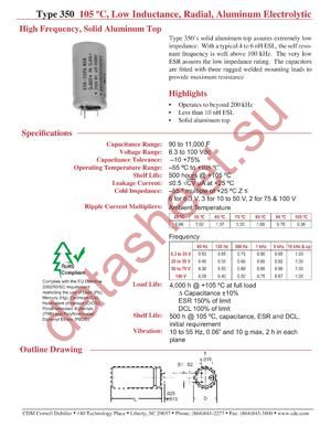 350JP161U063C datasheet  