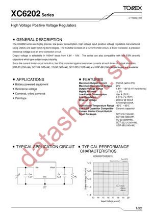 XC6202PC52PB datasheet  