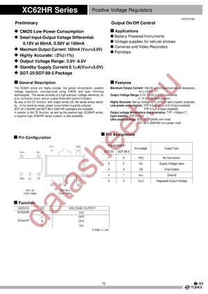 XC62HP3201ML datasheet  