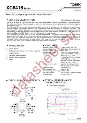 XC6416EE27MR datasheet  