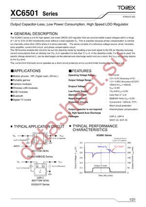 XC6501A13AHL datasheet  