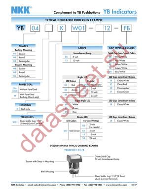 YB04WKW01 datasheet  