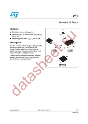 Z0103MUF2AL2 datasheet  