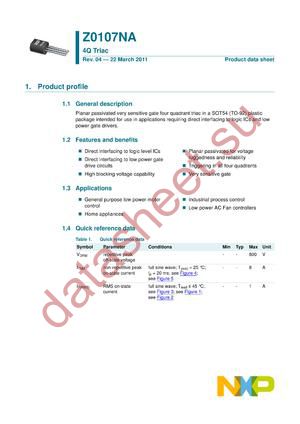 Z0107NAT/R datasheet  