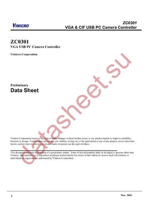 ZC0301 datasheet  