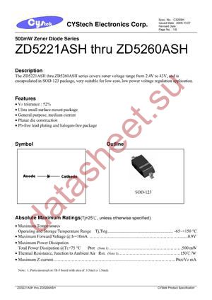 ZD5221ASH datasheet  