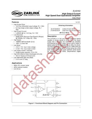 ZL40162 datasheet  