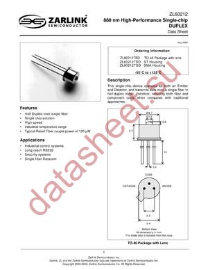 ZL60212 datasheet  