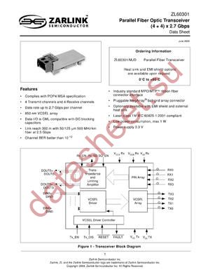 ZL60301 datasheet  