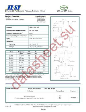 ZTA-MG-20.000 datasheet  